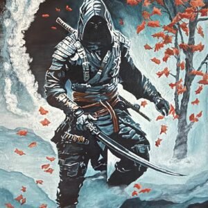 A Samurai with Leaves