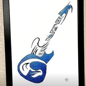 Fender Guitar #1 (Framed)  14”x17”