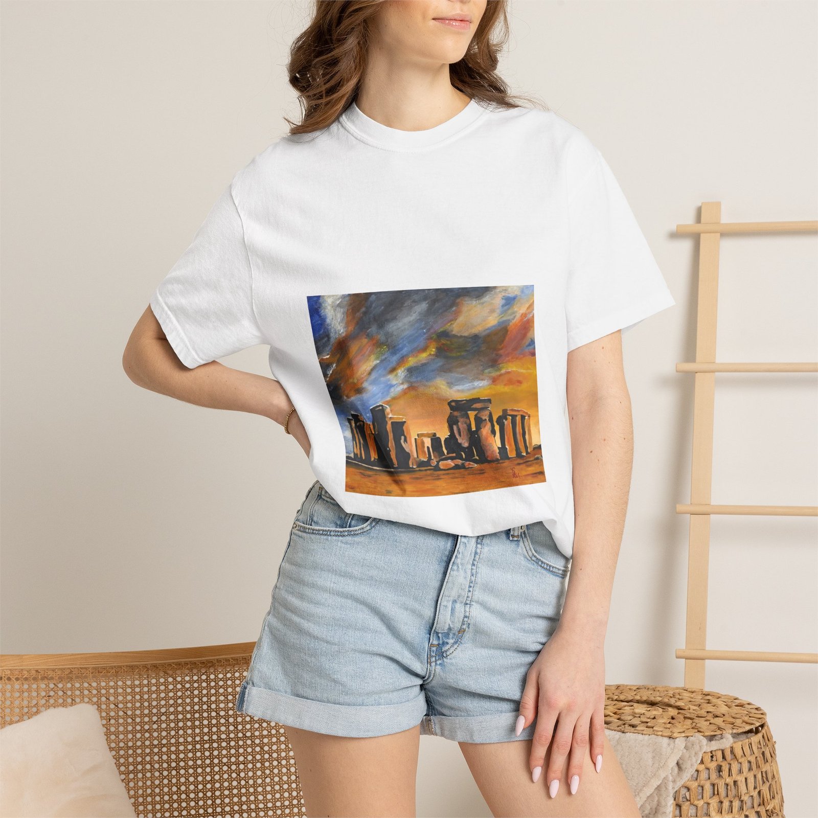 Stonehenge - Unisex Garment-Dyed T-shirt - Image 3