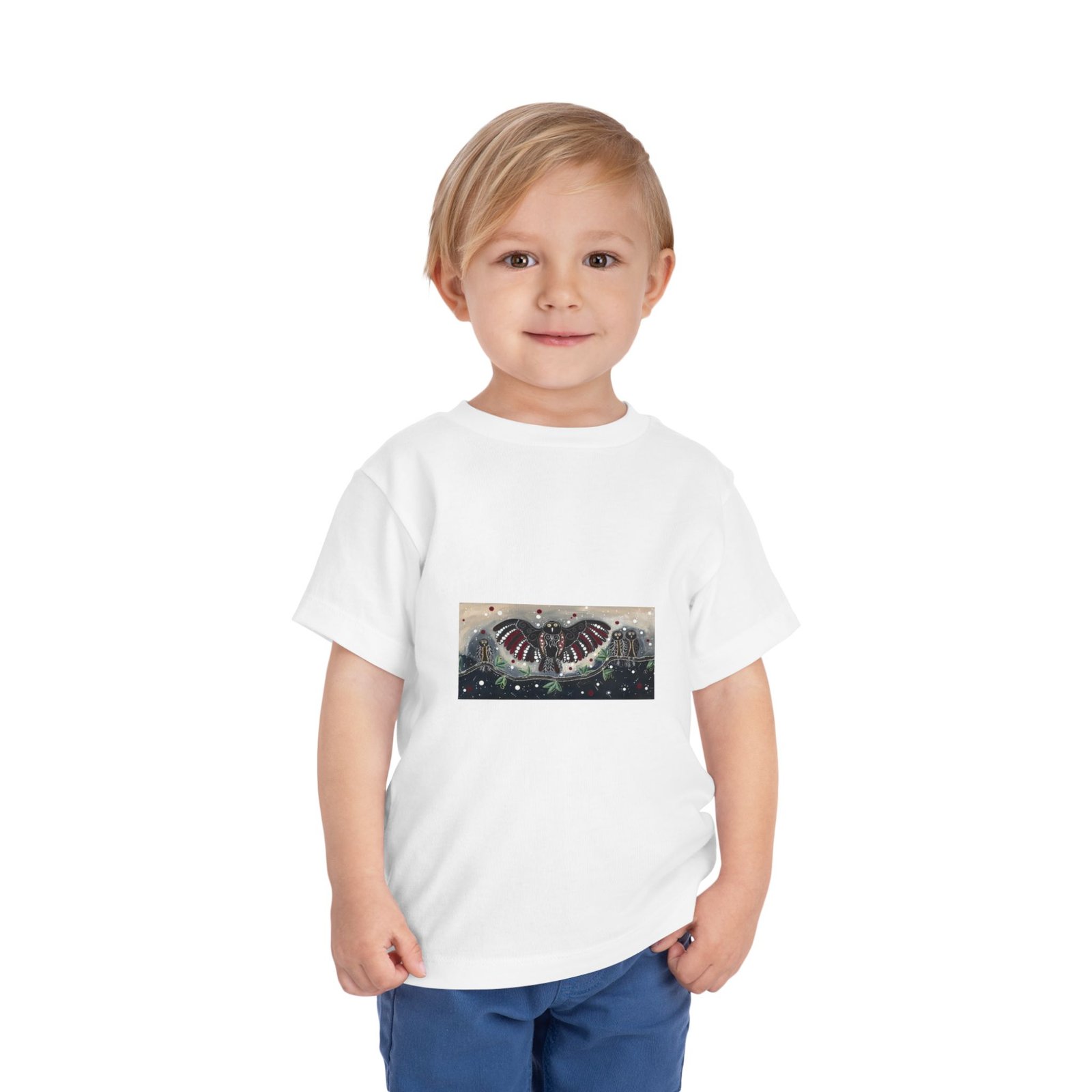 Dot Owls - Toddler Short Sleeve Tee - Image 2