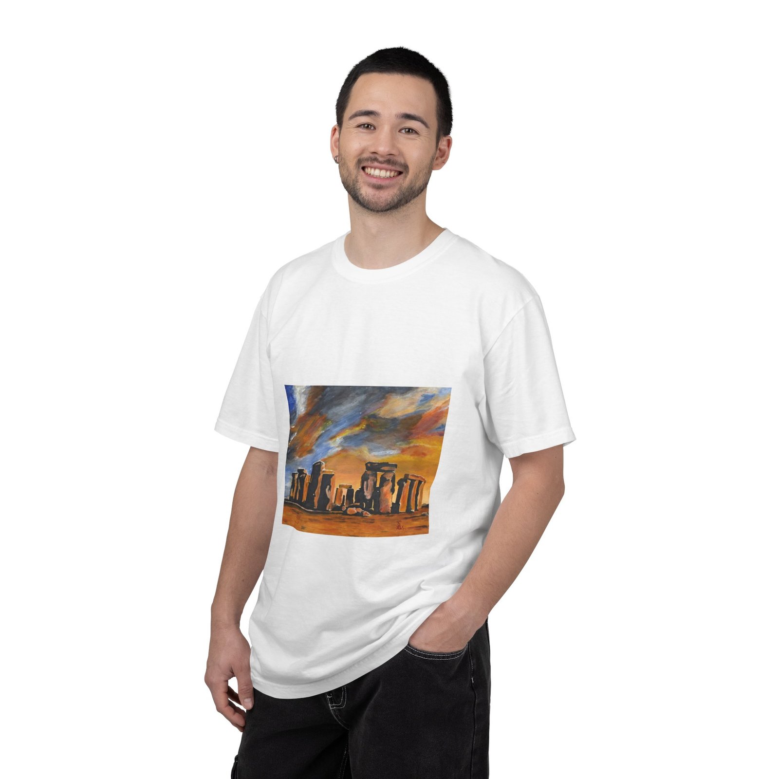 Stonehenge - Unisex Garment-Dyed T-shirt - Image 4