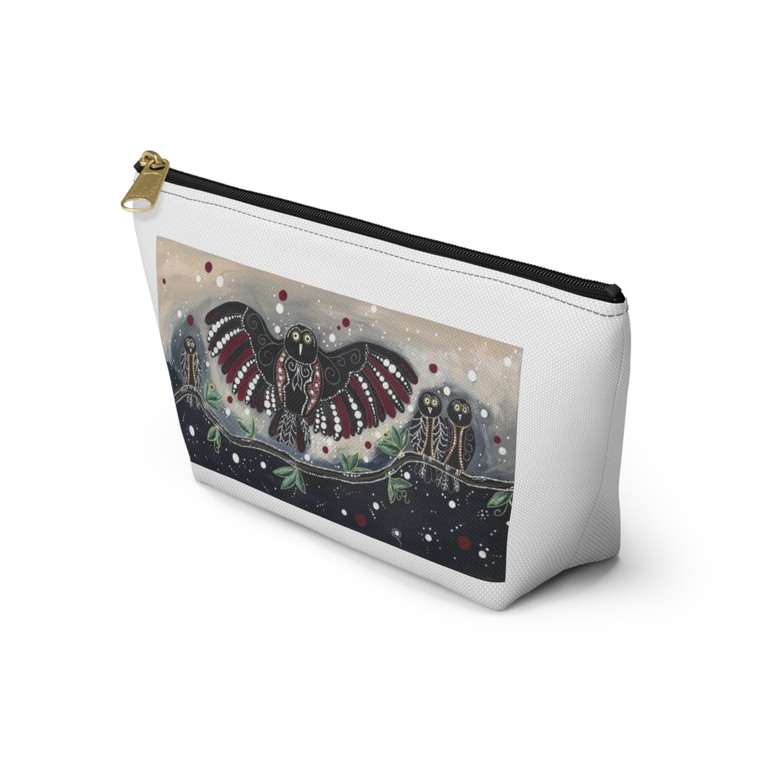 Dot Owls - Accessory Pouch w T-bottom - Image 3