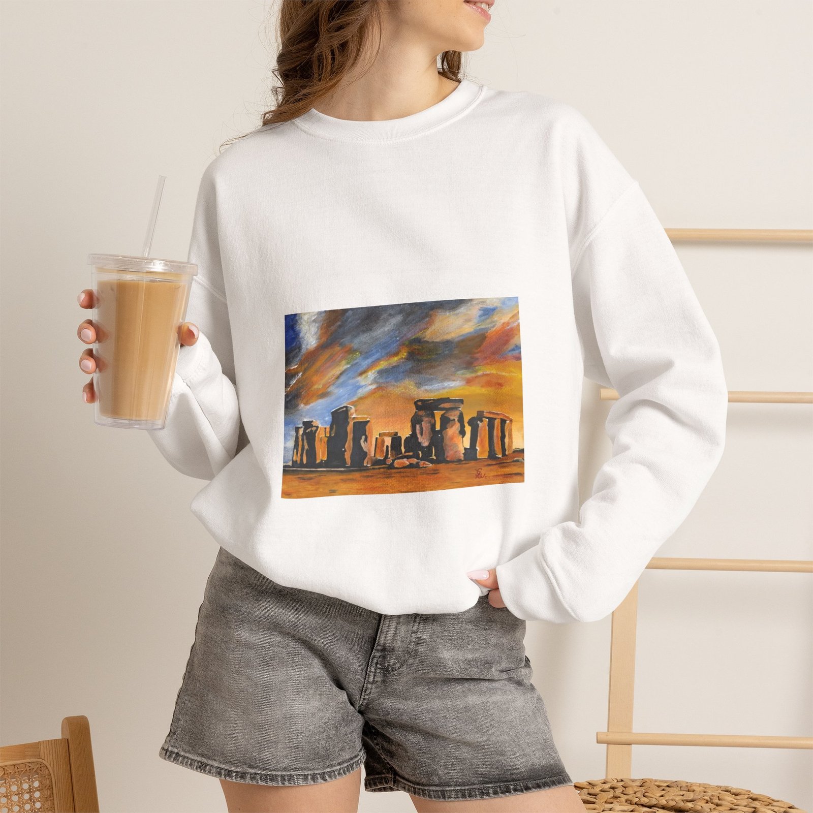 Stonehenge - Unisex Heavy Blend™ Crewneck Sweatshirt - Image 4