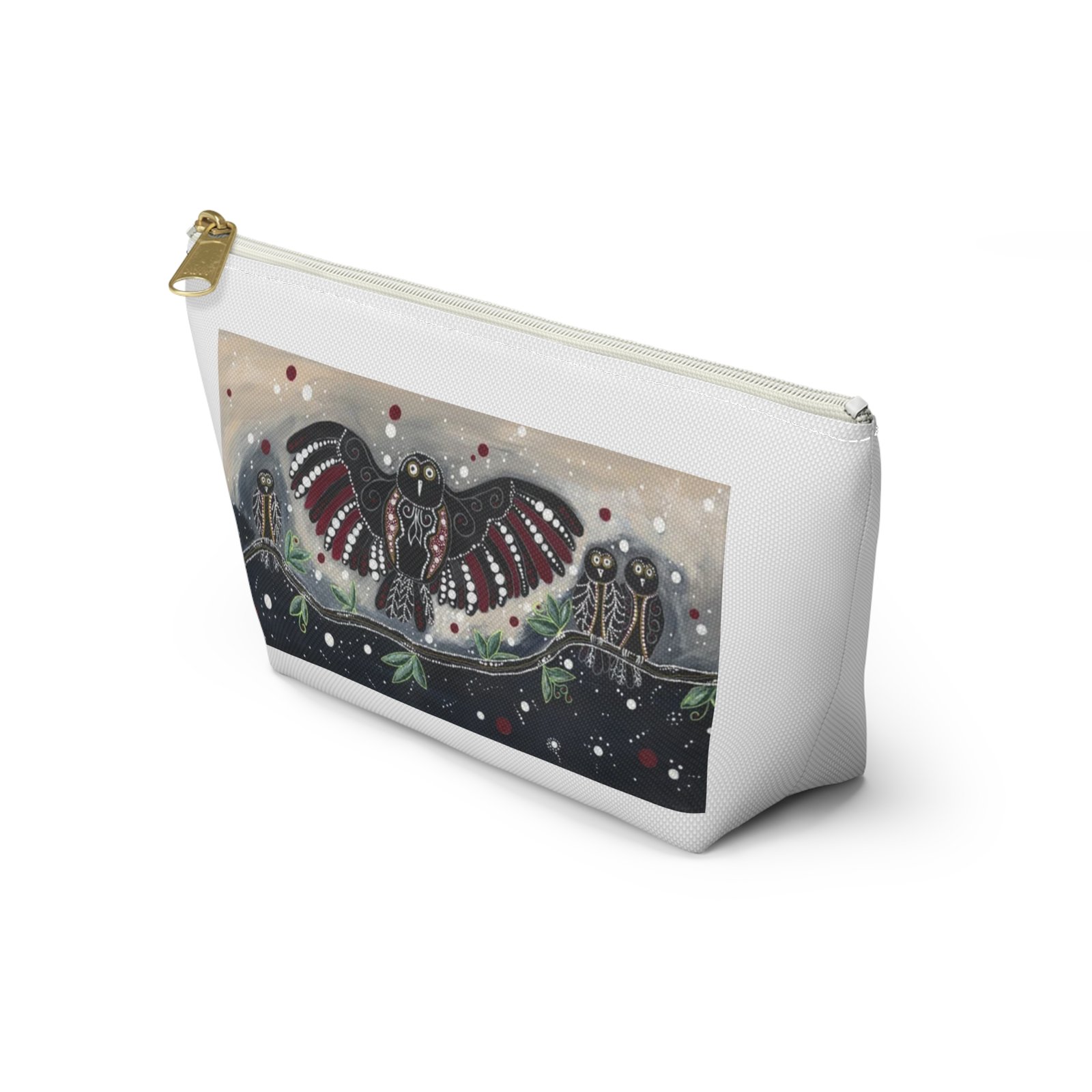 Dot Owls - Accessory Pouch w T-bottom - Image 7