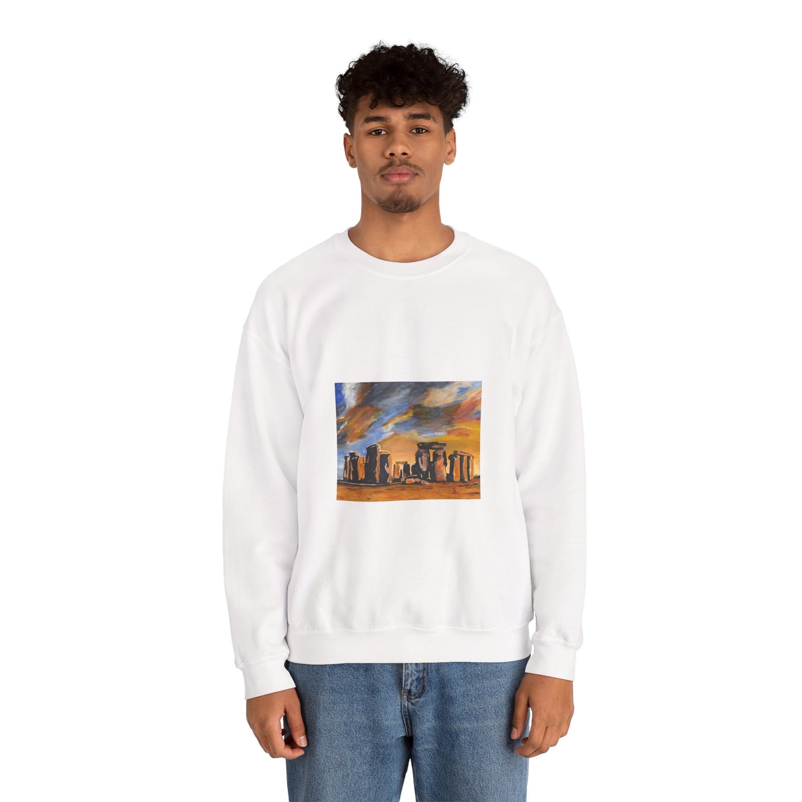 Stonehenge - Unisex Heavy Blend™ Crewneck Sweatshirt - Image 5