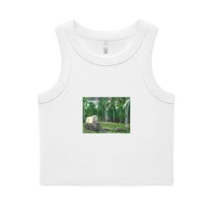 Conestoga Wagon - Women's Organic Rib Crop Tank