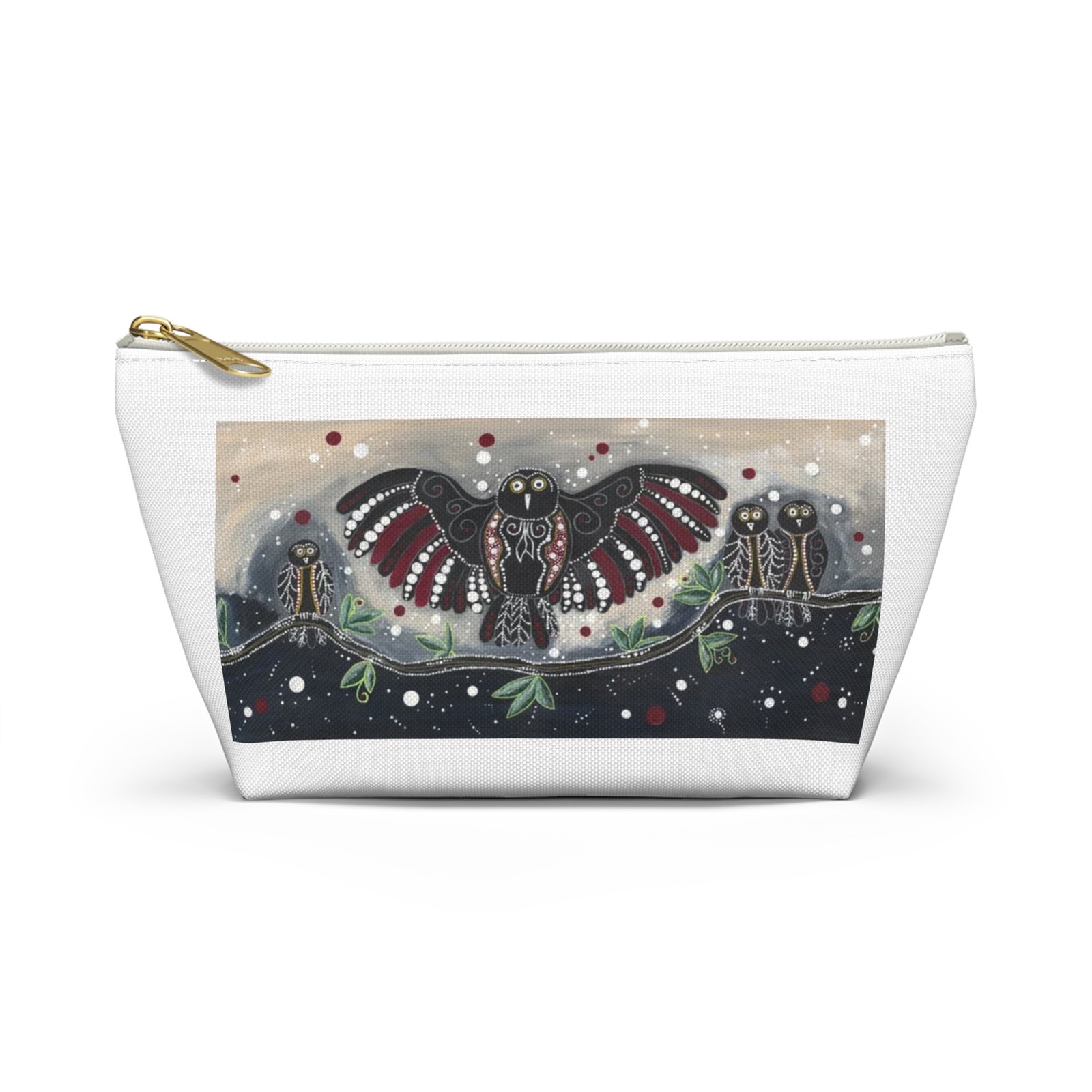 Dot Owls - Accessory Pouch w T-bottom - Image 5