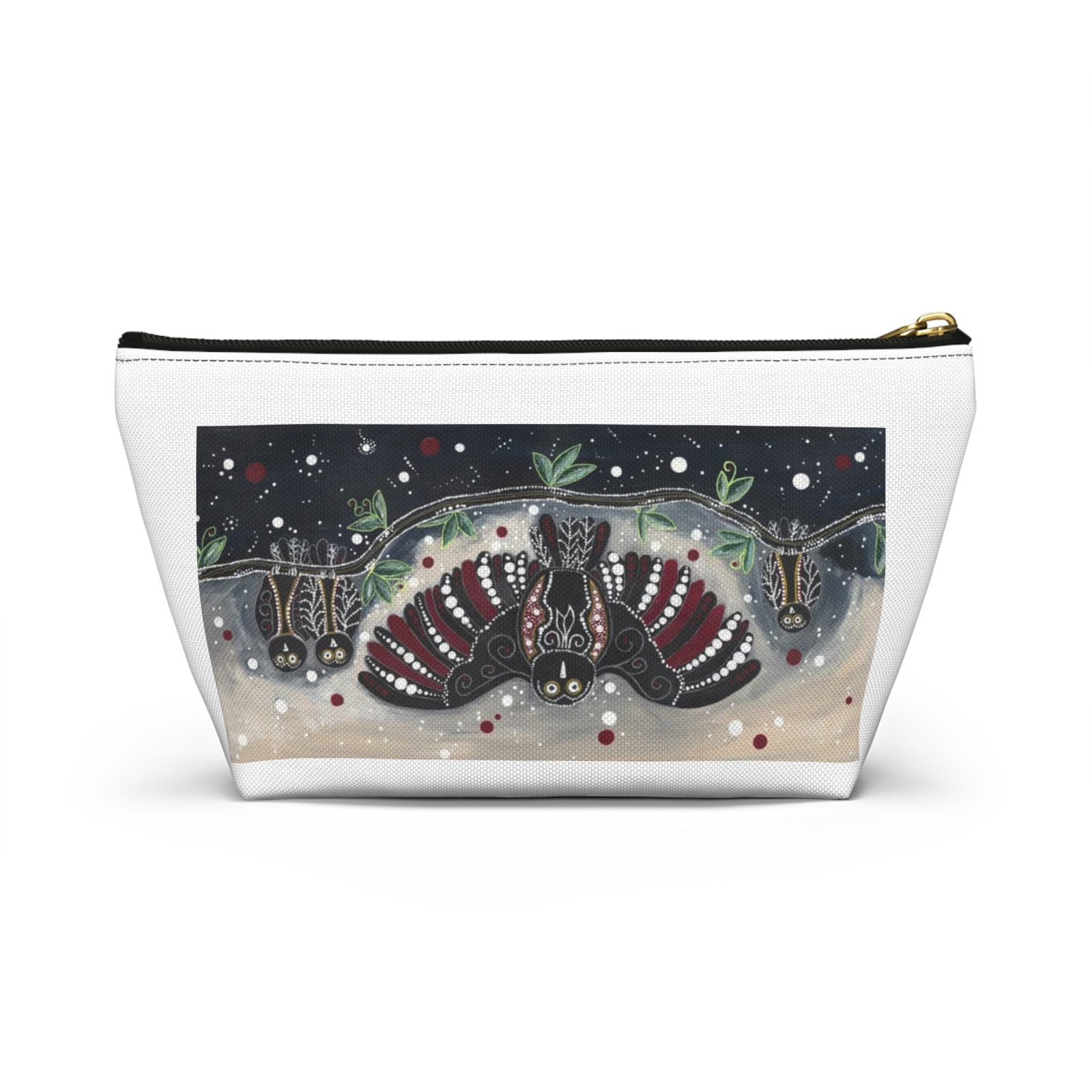 Dot Owls - Accessory Pouch w T-bottom - Image 2