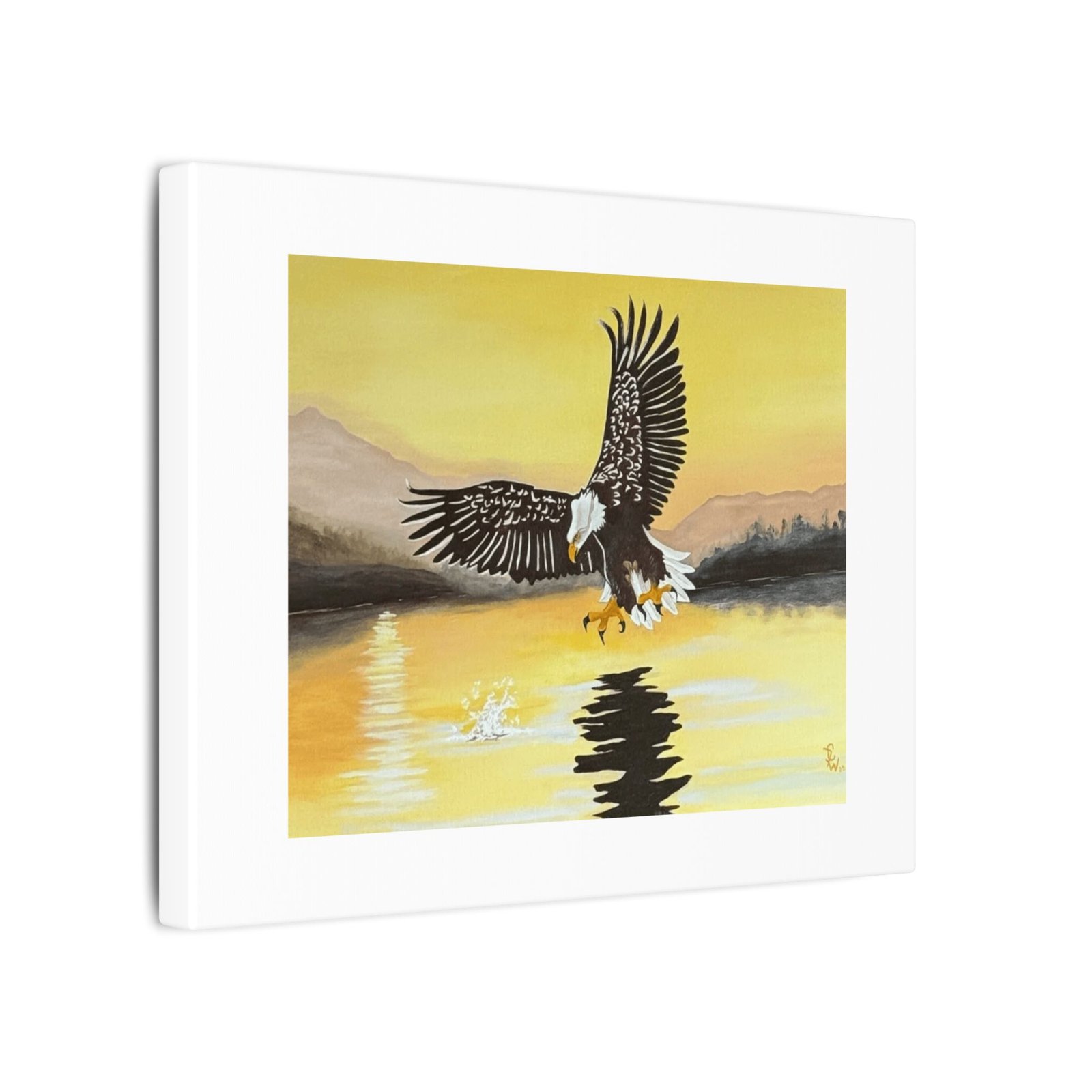 Eagle Fishing - Matte Canvas, Stretched, 0.75" (Multi-Size) - Image 2