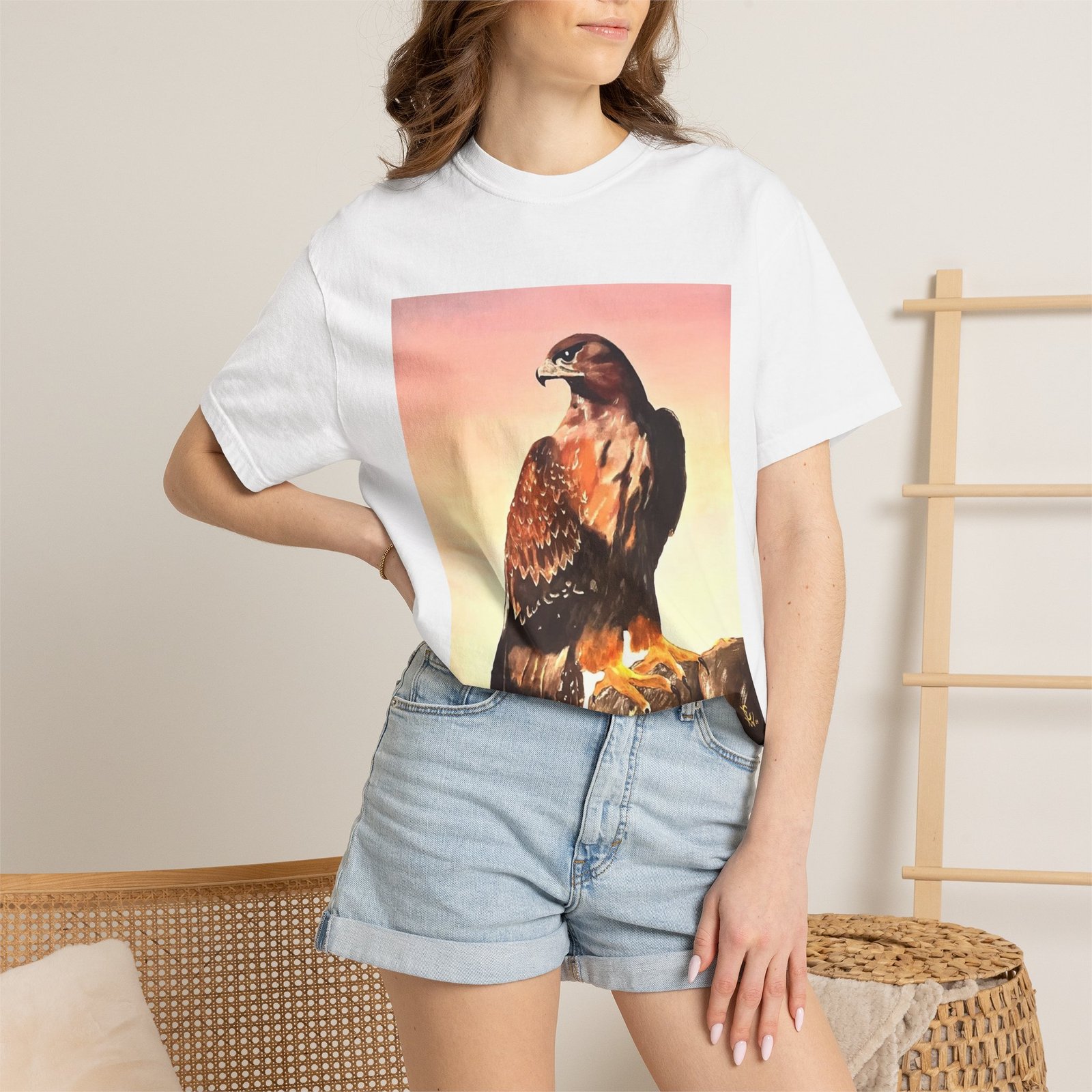 Hawk - Unisex Garment-Dyed T-shirt - Image 4