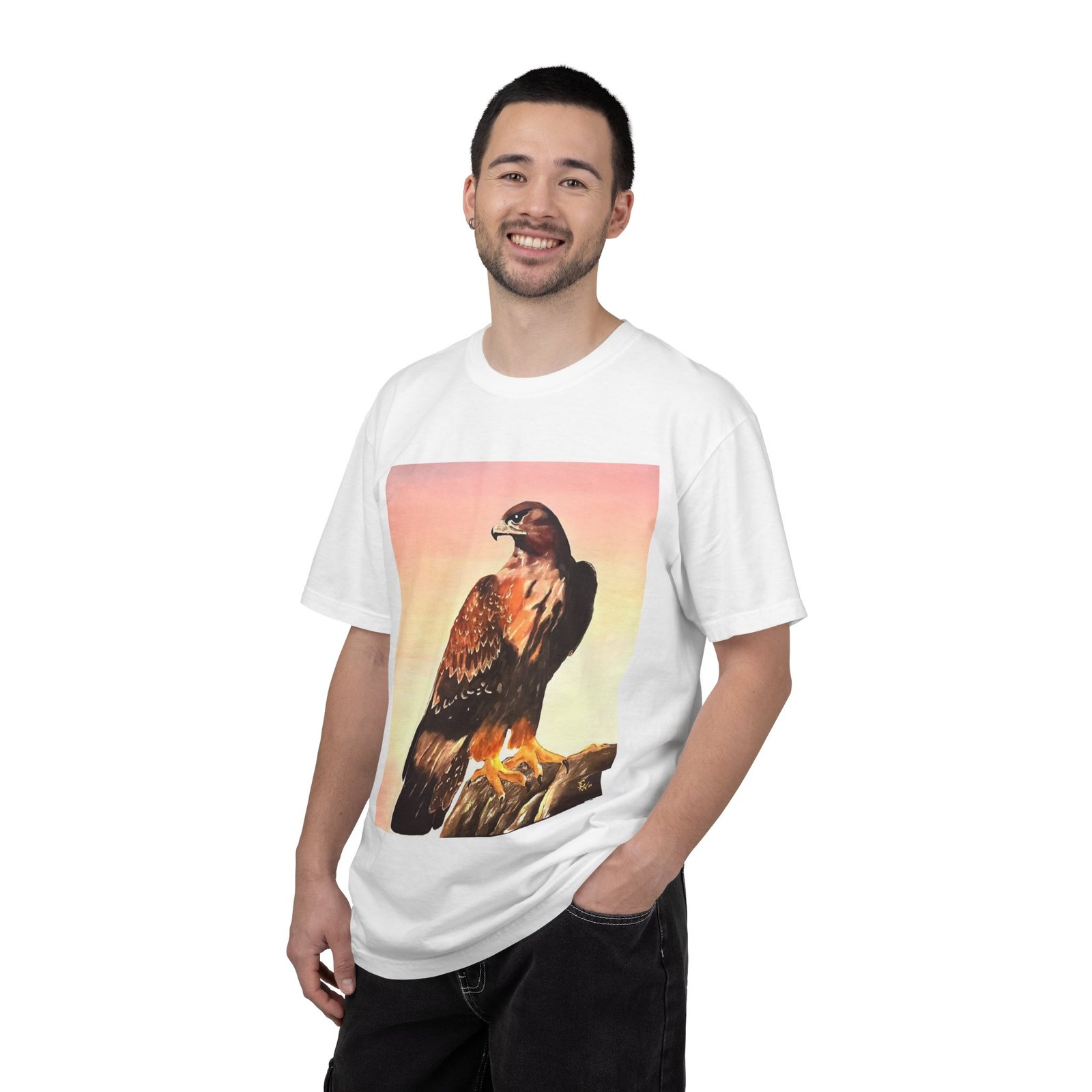 Hawk - Unisex Garment-Dyed T-shirt - Image 5