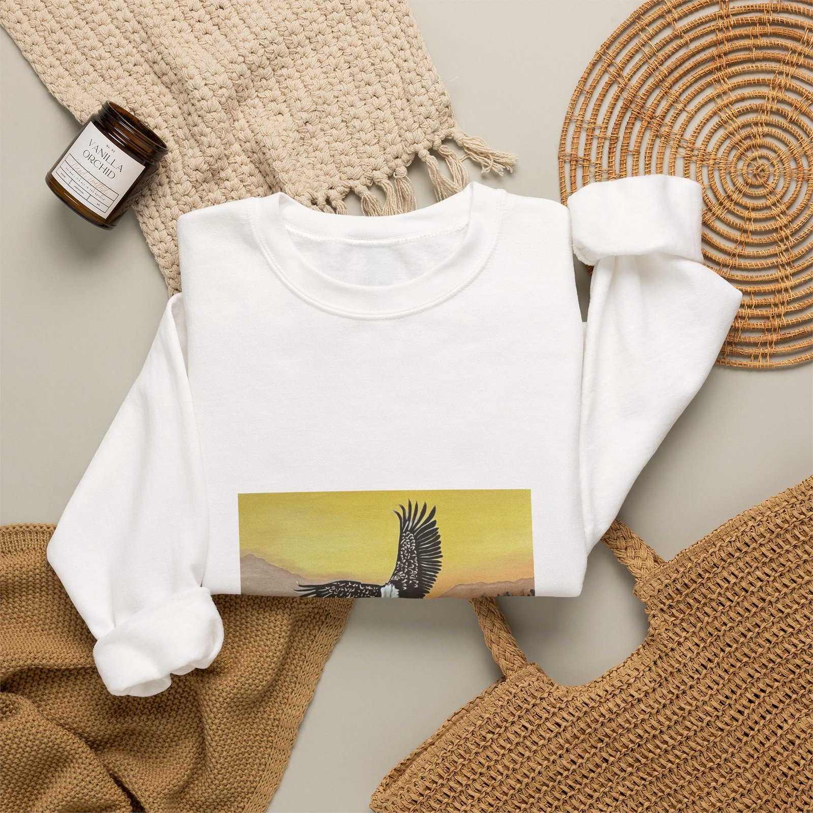 Eagle Fishing - Unisex Heavy Blend™ Crewneck Sweatshirt - Image 2